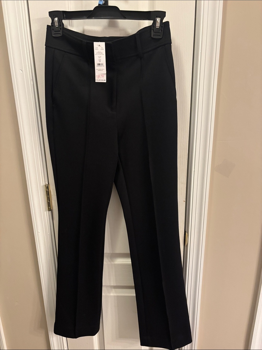 White House black market Lux stretch Black Boot-Cut Dress Pants